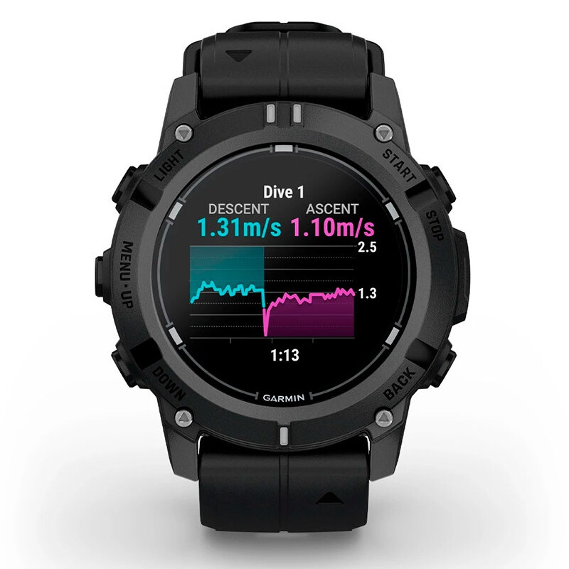Смарт-годинник Garmin Descent G2 Black with Black Silicone (010-02986-13)