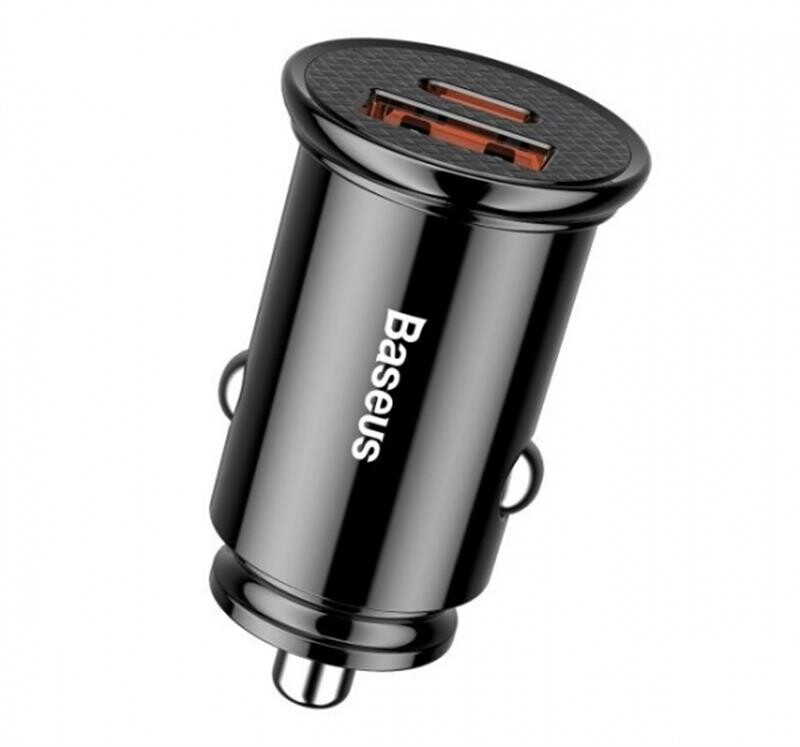 Автомобільний зарядний пристрій Baseus Circular (2USB, 5A) QC4.0 Black (CCALL-YS01)