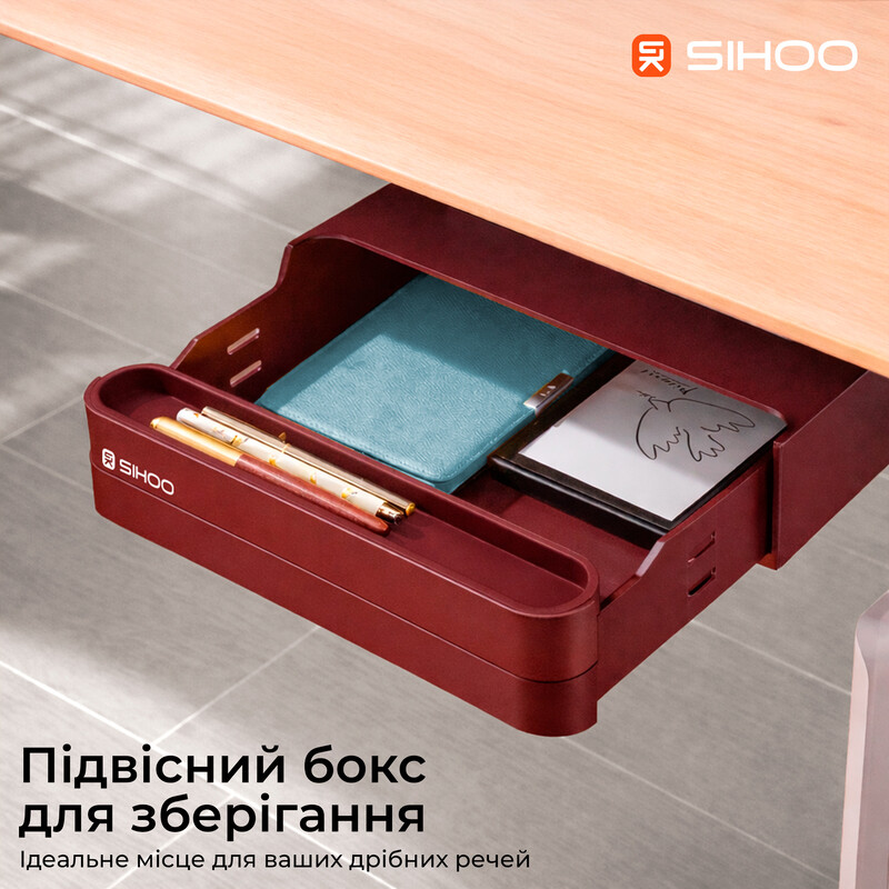 Компьютерный стол Sihoo D07 Walnut/Black (D07B-101/D07J-101-AB)
