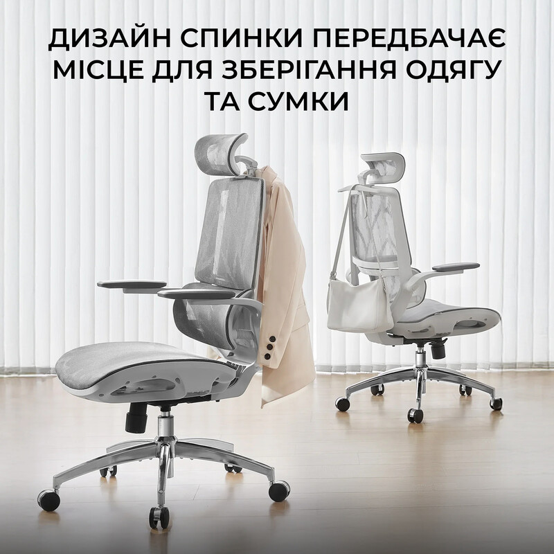 Крісло офісне Sihoo M59AS Mesh Gray (M59AS-M301)
