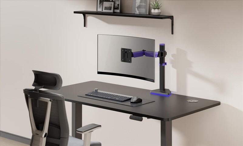 Кріплення настільне для монітора GamePro RGB 17-40" Black/Violet (MAG101V)