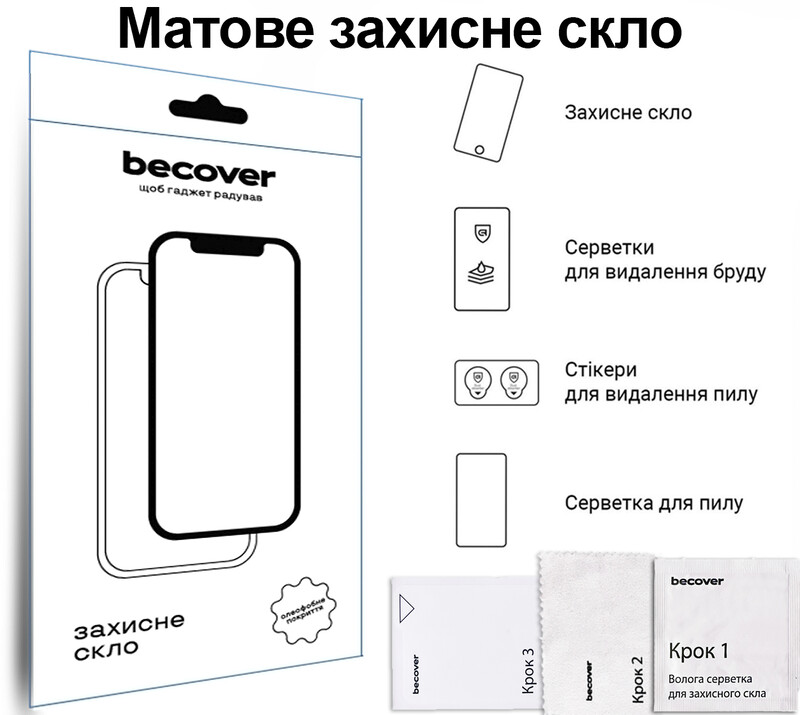 Захисне скло BeCover Matte Anti-Glare для Apple iPad Air 13" M4 2026 (715175)