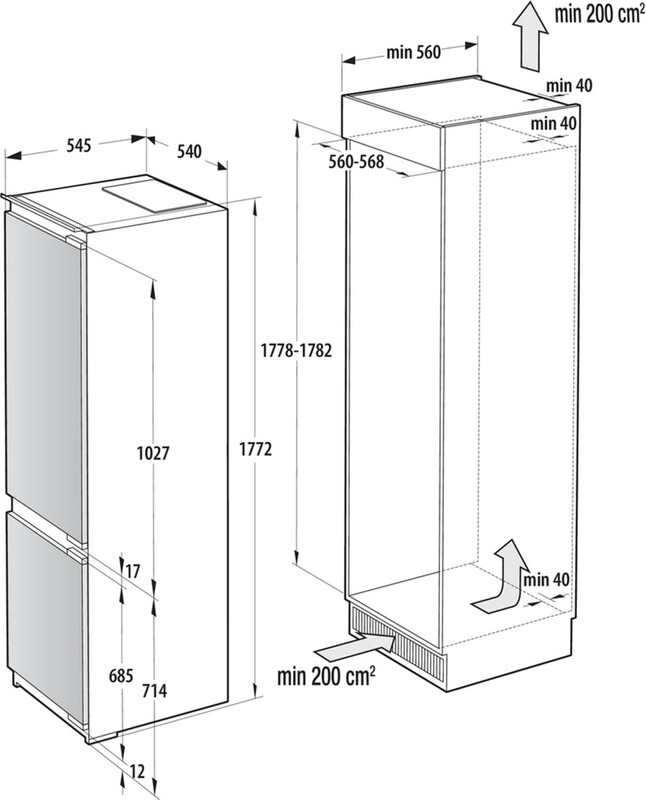 Вбудований холодильник Gorenje NRKI517E82WF