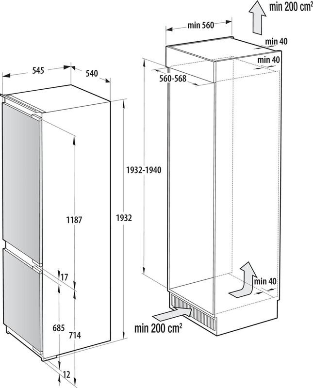 Вбудований холодильник Gorenje NRKI519E82WF
