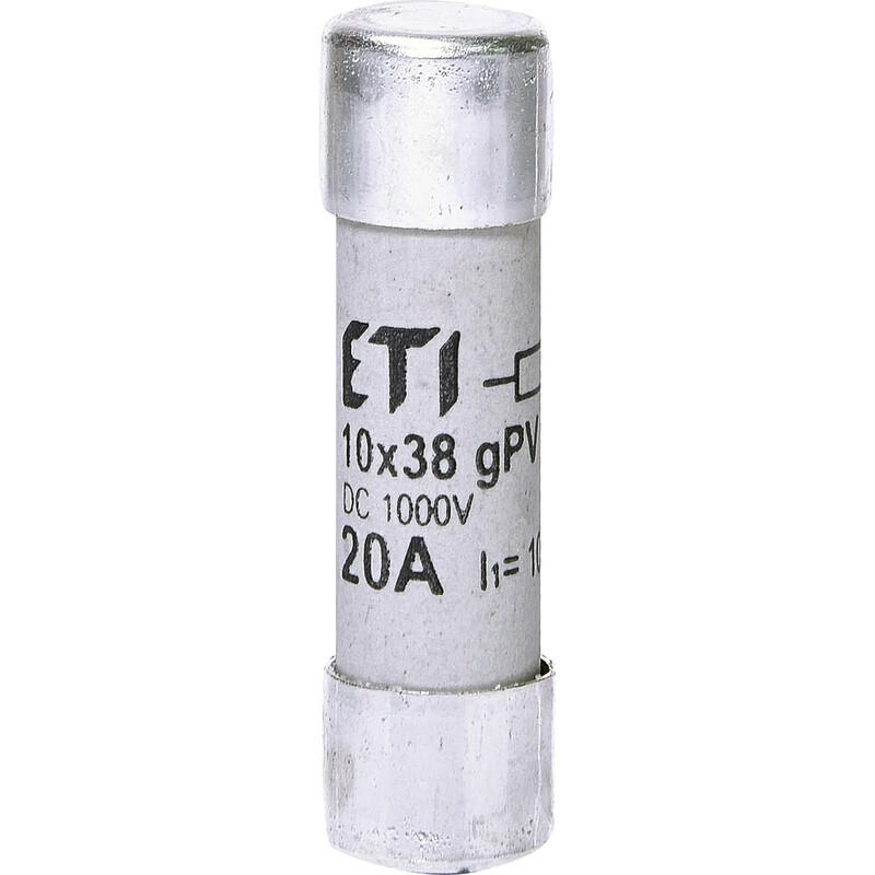 Запобіжник ETI CH 10х38 gPV 20A 1000V UL (10kA) (2625108)