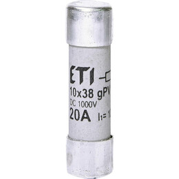 Запобіжник ETI CH 10х38 gPV 20A 1000V UL (10kA) (2625108)