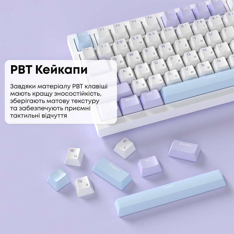 Клавіатура Ajazz AK820 Sea Salt Switch White USB-C (AK820-SS-PWB)
