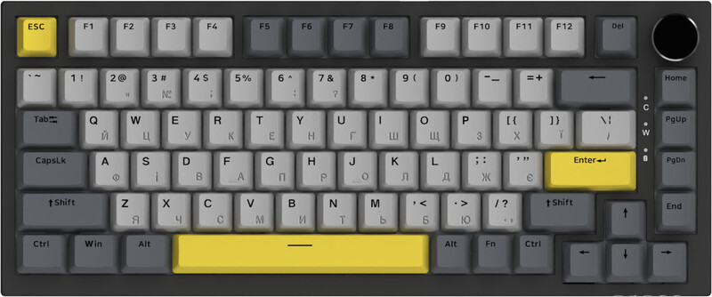Клавіатура Ajazz AK820 Sea Salt Switch Black USB-C (AK820-SS-BGY)