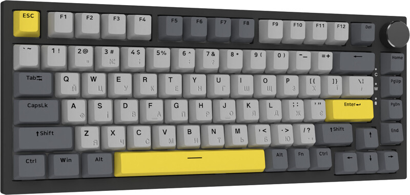 Клавіатура Ajazz AK820 Sea Salt Switch Black USB-C (AK820-SS-BGY)