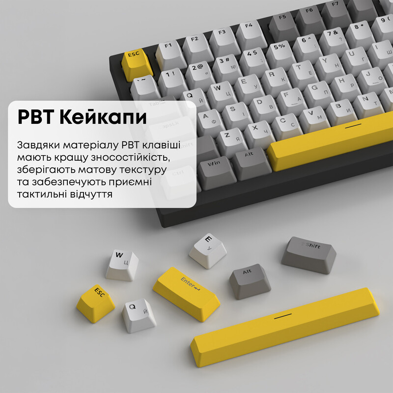 Клавіатура Ajazz AK820 Sea Salt Switch Black USB-C (AK820-SS-BGY)