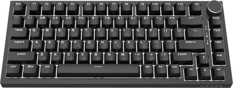 Клавіатура Ajazz AK820 Red Switch Black USB-C (AK820-R-B)