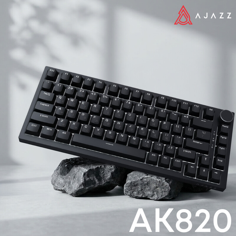 Клавіатура Ajazz AK820 Red Switch Black USB-C (AK820-R-B)