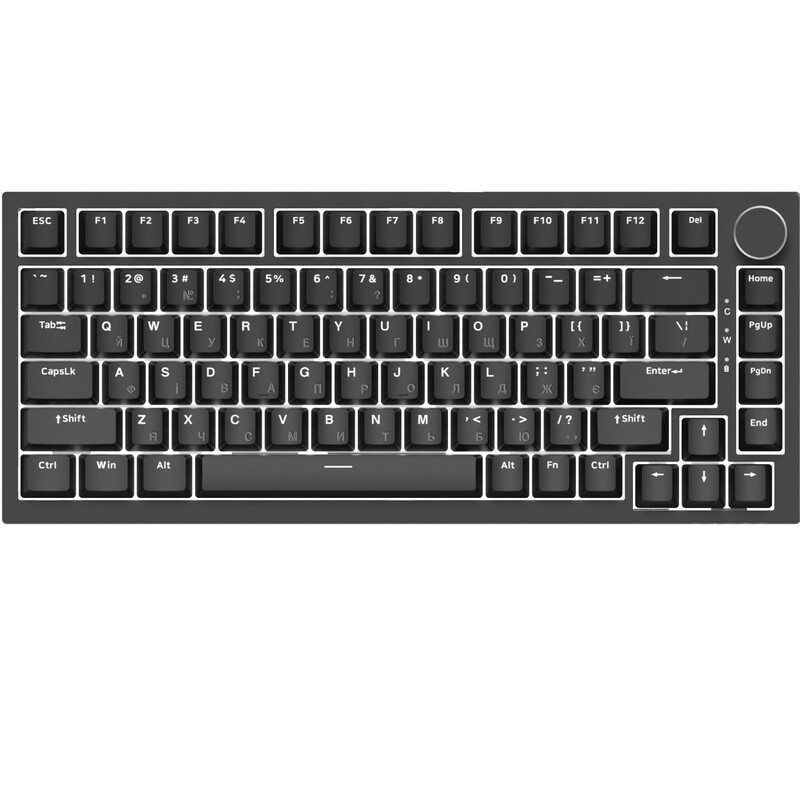 Клавіатура Ajazz AK820 Red Switch Black USB-C (AK820-R-B)
