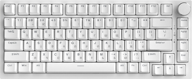 Клавіатура Ajazz AK820 Red Switch White USB-C (AK820-R-W)