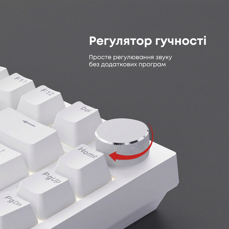 Клавіатура Ajazz AK820 Red Switch White USB-C (AK820-R-W)