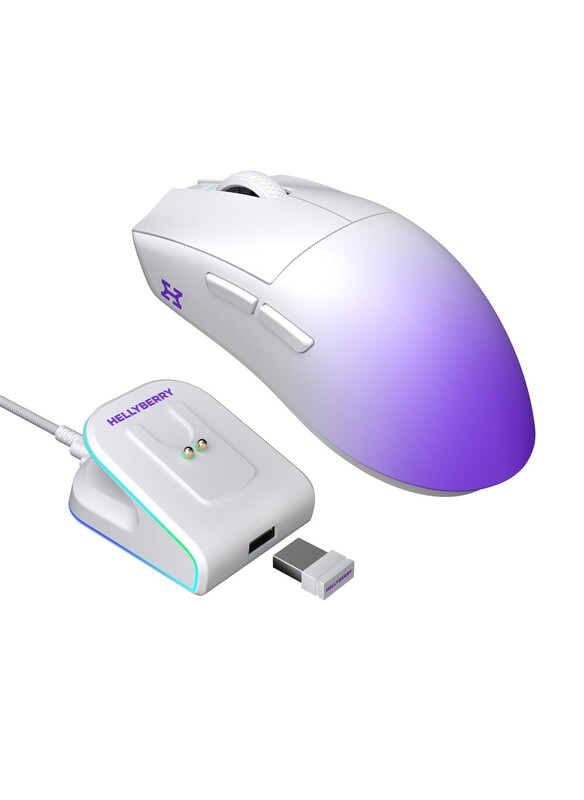 Миша бездротова Hator Hellyberry HM47 Pro Wireless White/Violet Gradient (HM47PRO_white_violet)