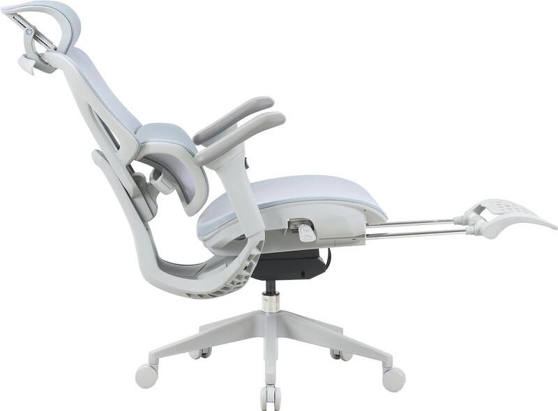 Крісло офісне OfficePro Elite OC950GLB Gray/Light Blue