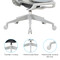 Фото - Крісло офісне OfficePro Elite OC950GLB Gray/Light Blue | click.ua