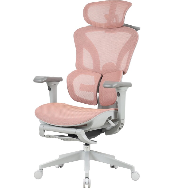 Крісло офісне OfficePro Elite OC950GLP Gray/Light Pink