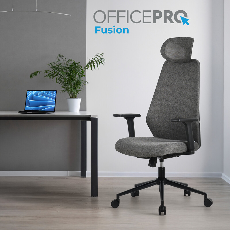 Крісло офісне OfficePro Fusion OC577G Gray