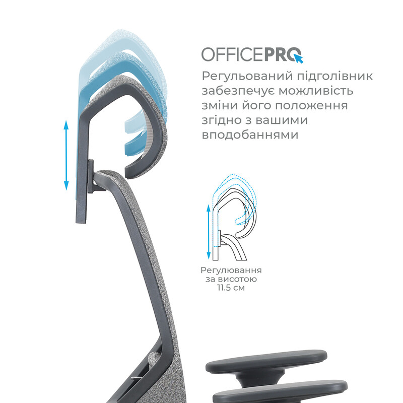 Крісло офісне OfficePro Comfort OC524G Gray