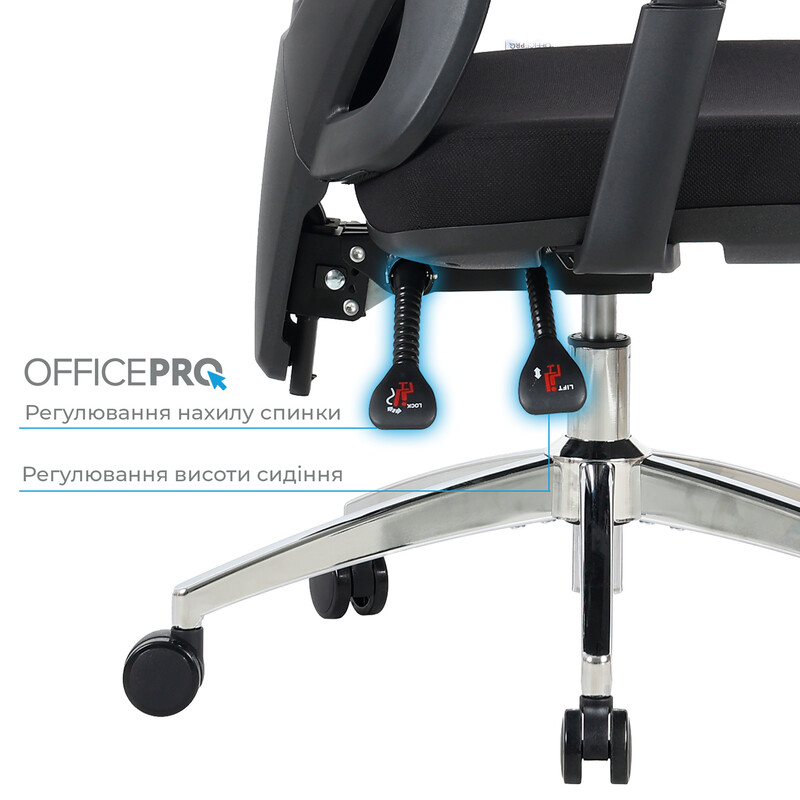 Крісло офісне OfficePro Aero OC490B Black