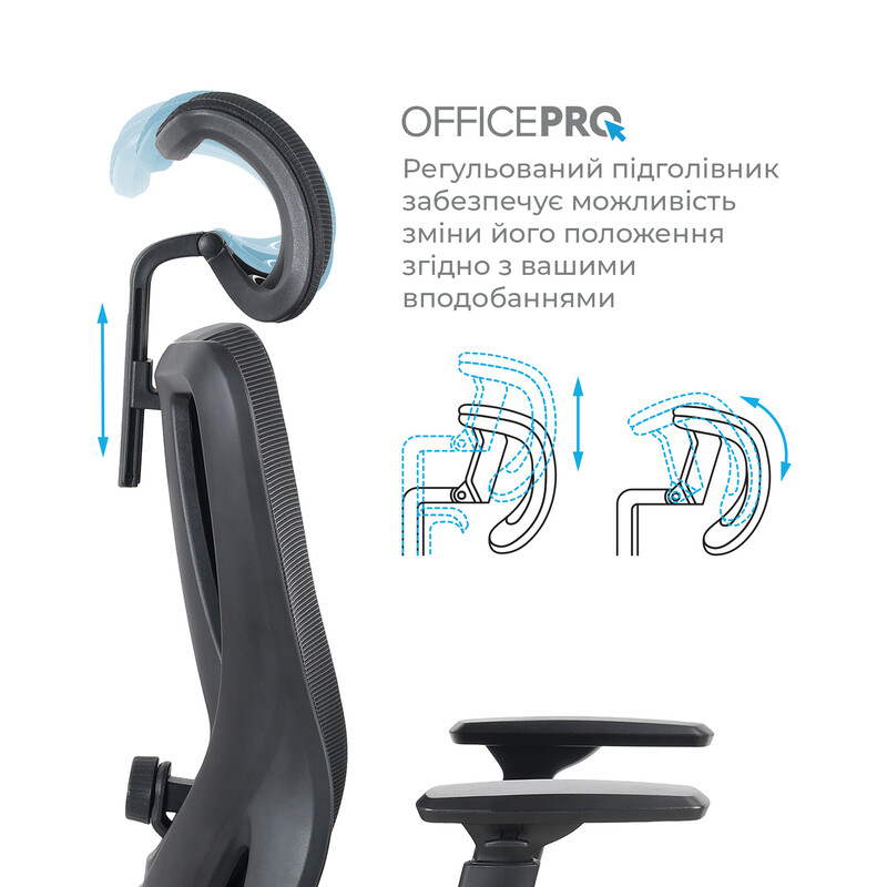 Крісло офісне OfficePro Aero OC490B Black
