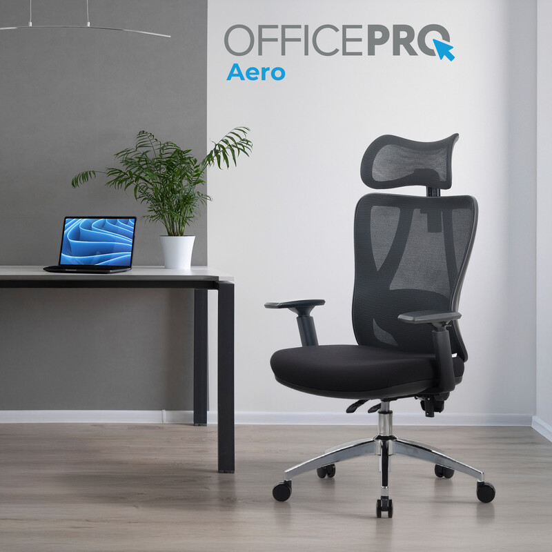 Крісло офісне OfficePro Aero OC490B Black