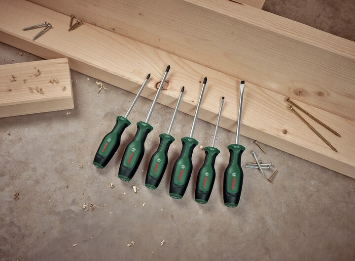 Набор отверток Bosch SL 4, 6.5 мм, PH1х100 мм, PH2х125 мм, PZ1х100 мм, PZ2х125 мм, 6 шт. (1.600.A02.BX7)