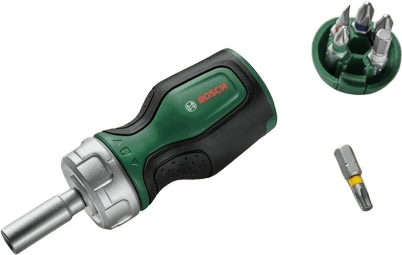 Викрутка Bosch з тріскачкою, 6 насадок PZ,PH,SL,TX,HEX, рукоятка TPR (1.600.A03.2UY)