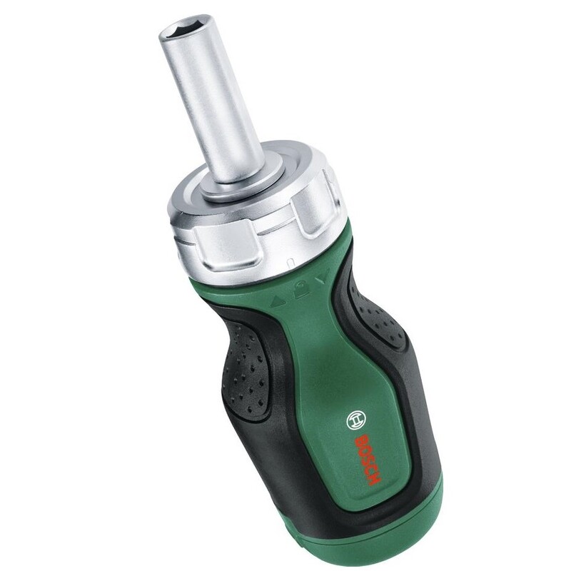 Отвертка Bosch с трещоткой, 6 насадок PZ1,PZ2,PH2,SL4,TX25,HEX5, рукоятка TPR (1.600.A03.2UZ)