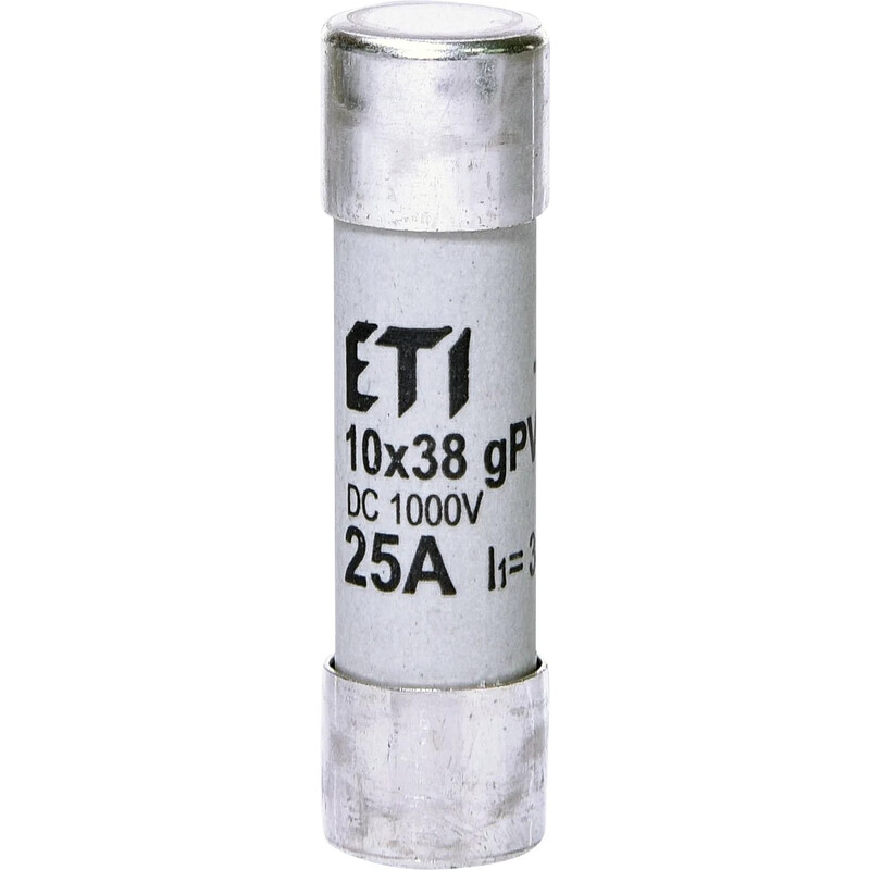 Запобіжник ETI CH 10x38 gPV 25A 1000V DC (30kA) (2625139)