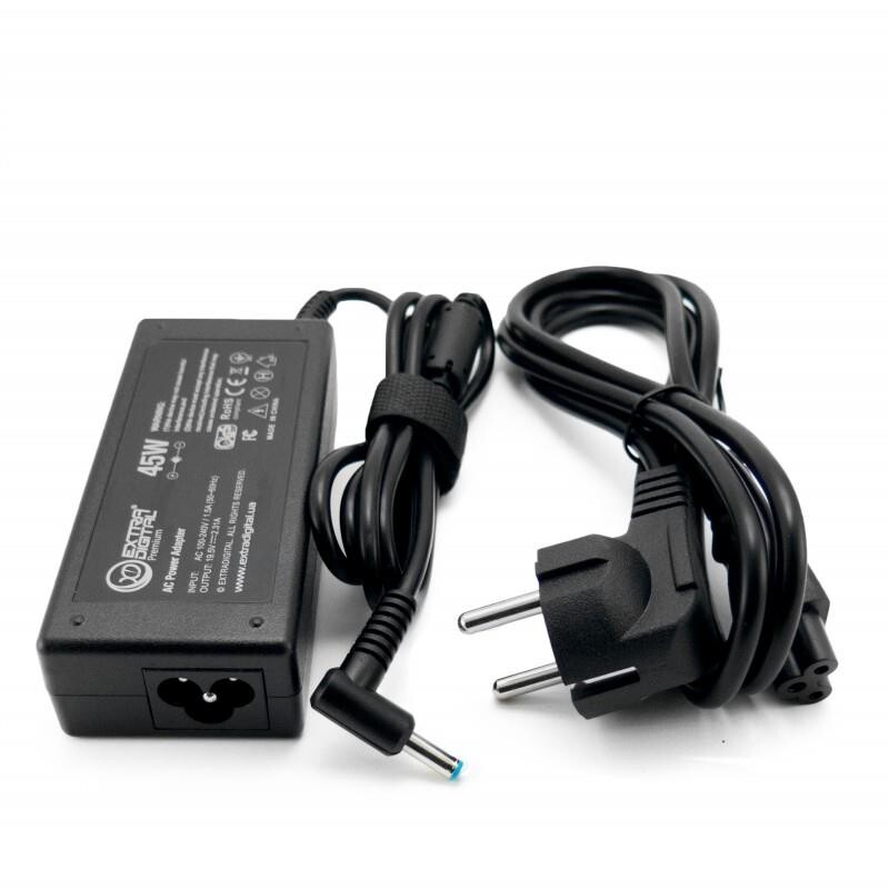 Блок живлення Extradigital для ноутбука HP 19V 2.31A 45W 4.5х3.0мм + каб. живл. (PSH3862)