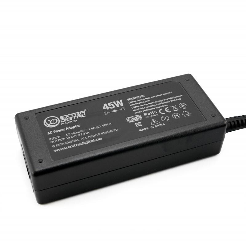 Блок живлення Extradigital для ноутбука HP 19V 2.31A 45W 4.5х3.0мм + каб. живл. (PSH3862)
