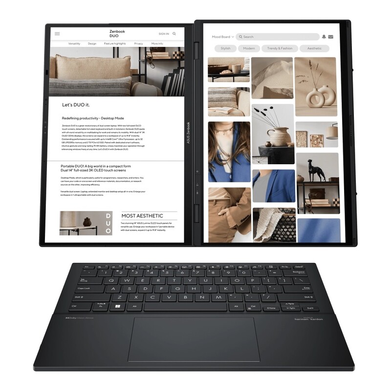 Ноутбук Asus Zenbook Duo UX8406CA-QL046W (90NB14X1-M001N0) Inkwell Gray