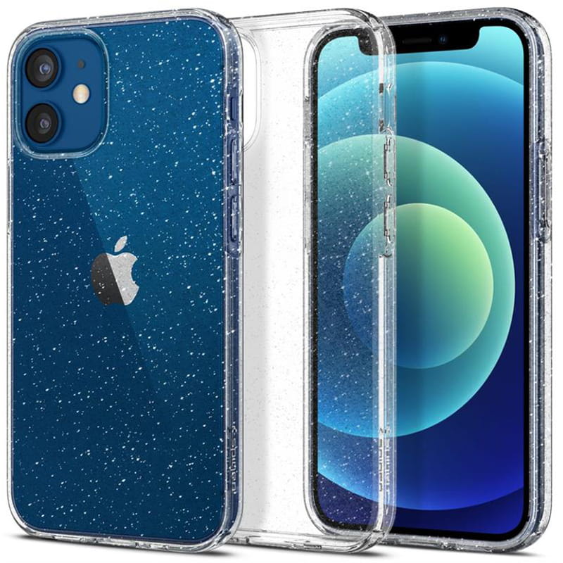 Чехол-накладка Spigen Liquid Crystal Glitter для Apple iPhone 12 Mini Crystal Quartz (ACS01741)