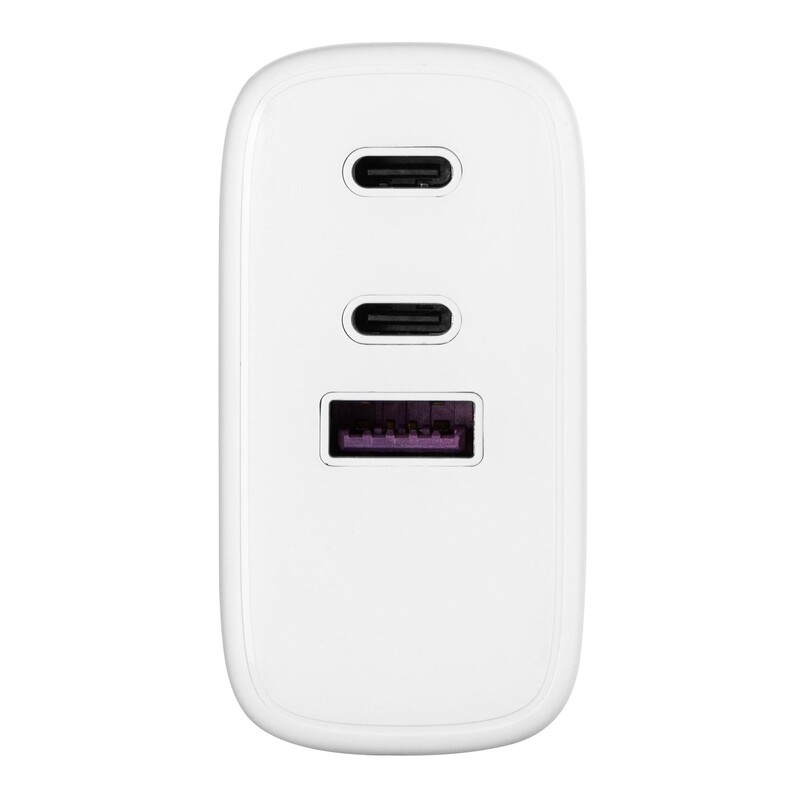Мережевий зарядний пристрій 2E USB-C Wall Charger GaN 65W White (2E-WC3USB65W-W)