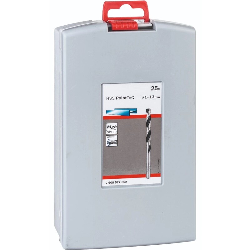 Набір свердл по металу Bosch Professional HSS-PointTeQ, 1-13мм, кейс, 25шт (2.608.577.352)