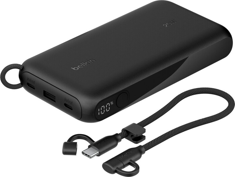 Універсальна мобільна батарея Belkin Power Bank 20000mAh 20W Black (BPB028HQBK)