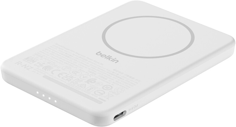 Універсальна мобільна батарея Belkin Power Bank Slim Magnetic 5000mAh 15W White (BPD010HQWH)