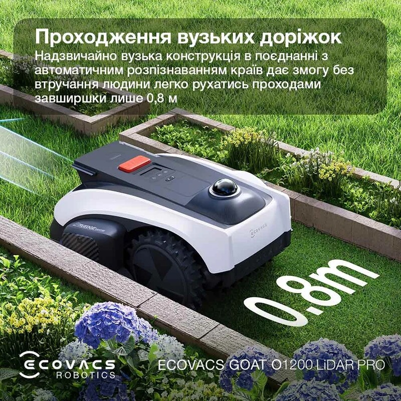 Газонокосарка-робот Ecovacs Goat O1200 LiDAR Pro (MR2508)