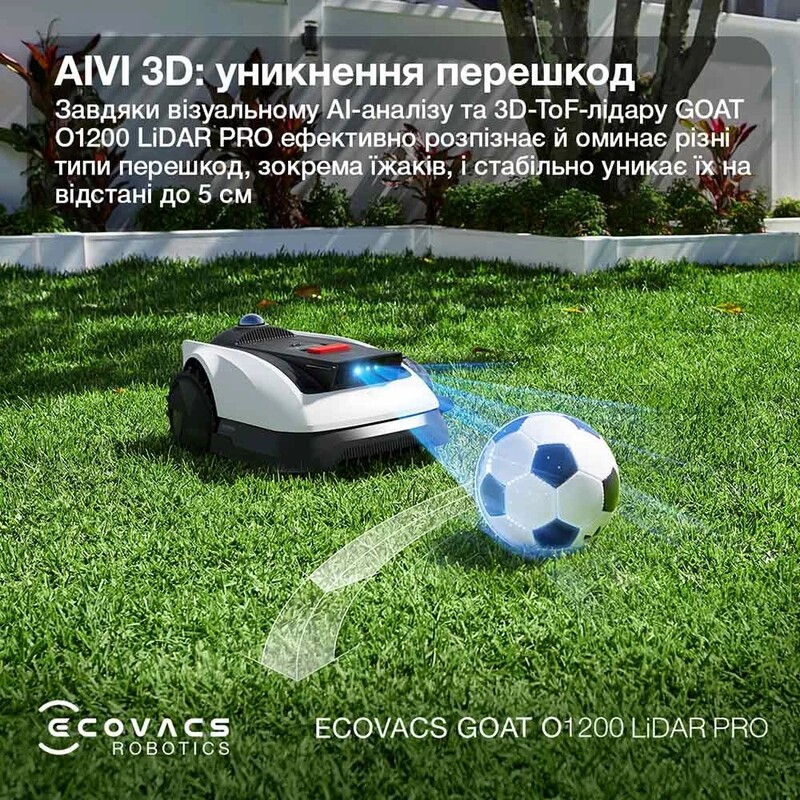 Газонокосарка-робот Ecovacs Goat O1200 LiDAR Pro (MR2508)