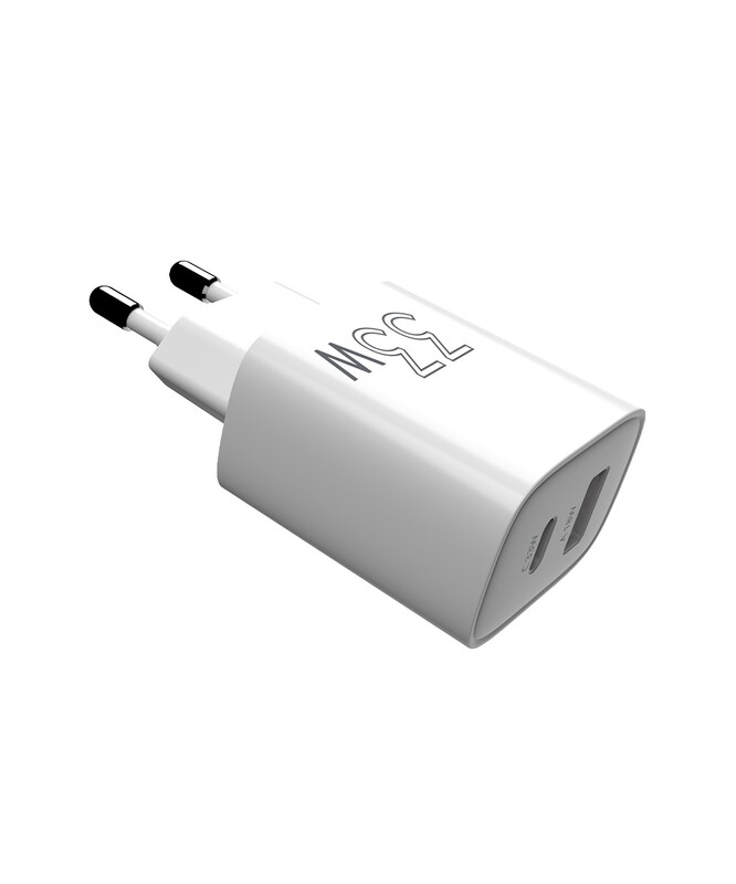 Сетевое зарядное устройство Sigma mobile X-power 33W GaN, PD, QC (1xUSB-C + 1xUSB-A) White (PS33-01)