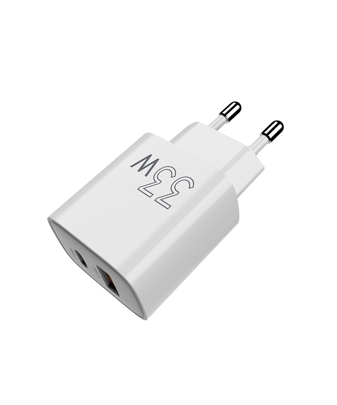 Сетевое зарядное устройство Sigma mobile X-power 33W GaN, PD, QC (1xUSB-C + 1xUSB-A) White (PS33-01)