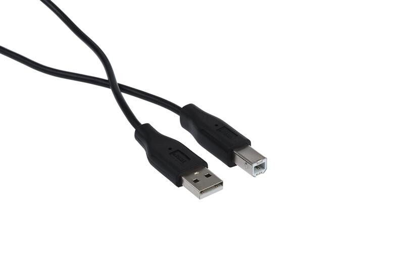 Кабель 2E (2E-W-3169m1.8) USB 2.0 (AM/BM), DSTP, 1.8м, чорний