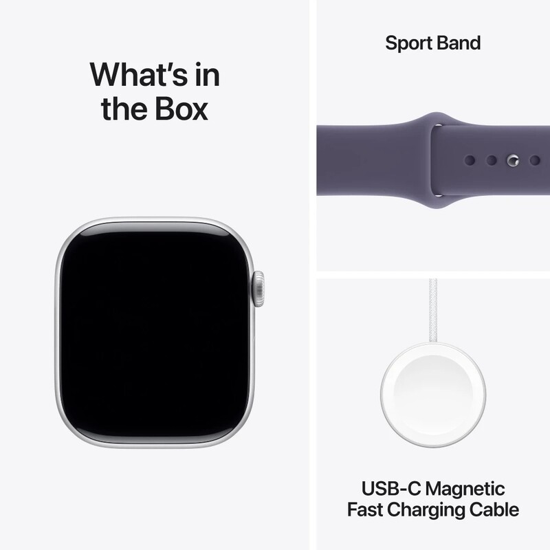 Смарт-часы Apple Watch Series 11 GPS 42mm Silver Aluminium Case with Purple Fog Sport Band - S/M (MEU64RK/A)