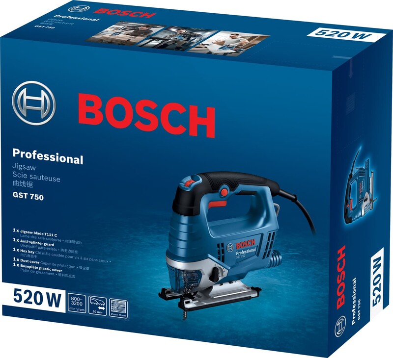 Лобзик Bosch Professional GST 750 (0.601.5B4.121)