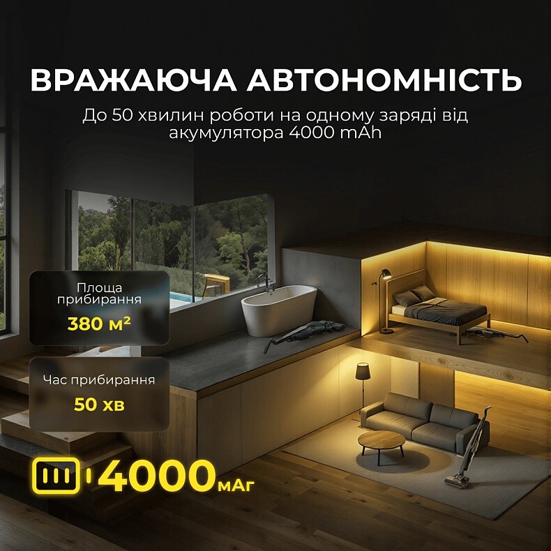 Аккумуляторный моющий пылесос Deerma VX100 Ultra S (DEM-VX100ULTRAS)