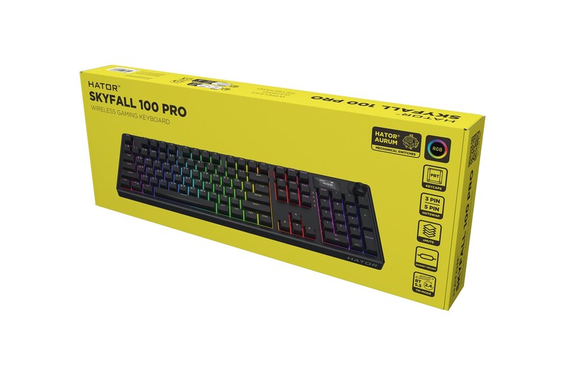 Клавіатура бездротова Hator Skyfall 100 Pro Wireless Black (HTK4101UA)