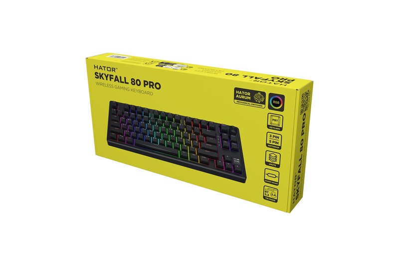 Клавіатура бездротова Hator Skyfall 80 Pro Wireless Black (HTK4181UA)